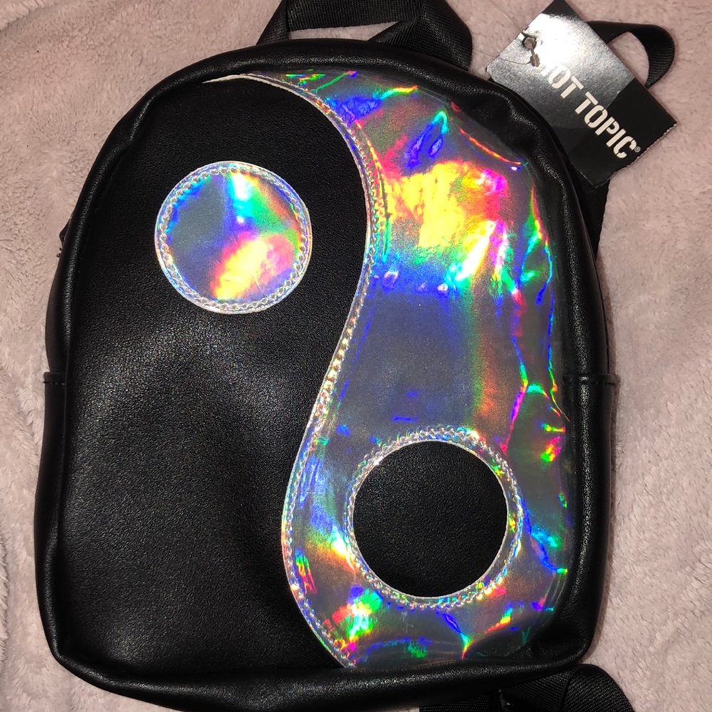 ying yang reflective mini backpack